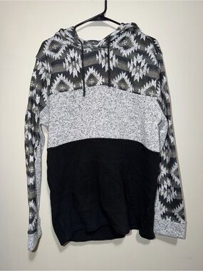 Depart West Men’s XL Southwestern Colorblock Hooded Pullover Hoodie
